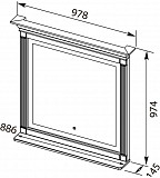 Зеркало Aquanet Селена 105 белый/серебро 00201647