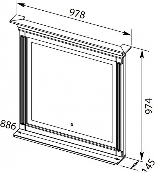 Зеркало Aquanet Селена 105 белый/серебро 00201647