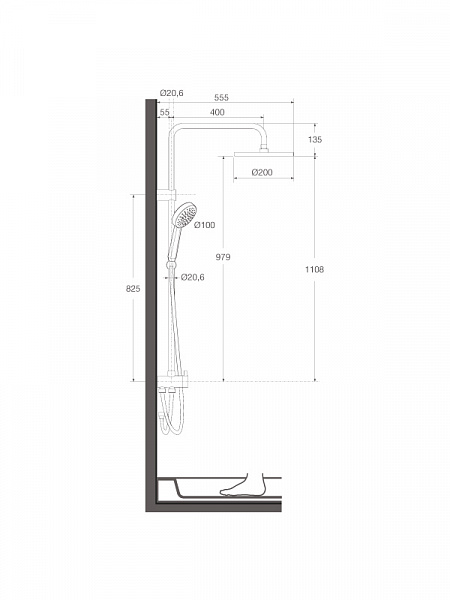 Душевая стойка Roca Victoria Connect 5B9961C00