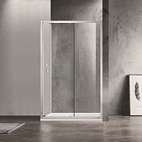 Душевое ограждение AZARIO 1200х800х2000, БЕЗ ПОДДОНА, серебро, открывание направо