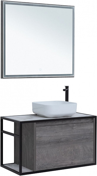 Тумба под раковину Aquanet Nova Lite Loft 90 R дуб рошелье 00261655