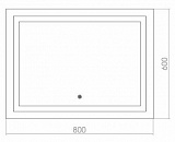 Зеркало Creto Amelia 100х80