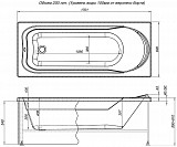 Акриловая ванна Aquanet West NEW 170x70 (с каркасом) 00240463