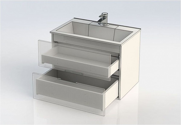 Тумба с раковиной Aquanet Алвита 70 серый антрацит 00213093