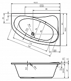 Акриловая ванна Riho Lyra 153x100 левая B022001005