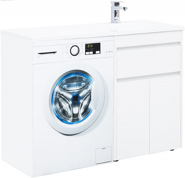 Тумба под раковину Aquanet Токио 58 белый (напольная, 1 ящик, 2 дверцы) 00237745