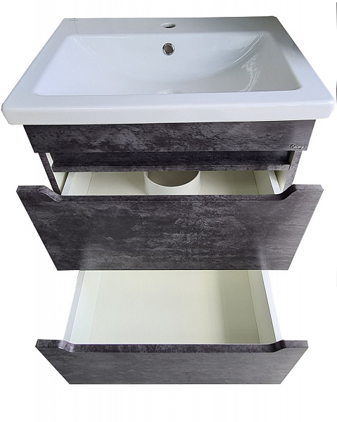 Тумба Emmy Стоун 60х70 с раковиной Como