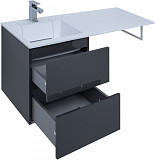 Тумба под раковину Aquanet Алвита 48 серый антрацит 00243662