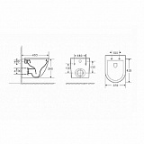 Унитаз подвесной Azario Grado 490х370х360 безободковый с сиденьем микролифт, черный матовый (AZ-0046-MB)