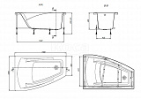 Акриловая ванна Roca Hall Angular 150х100 левая ZRU9302864