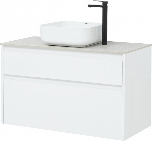 Тумба под раковину Aquanet Nova Lite 100 белый (2 ящика) 00242581
