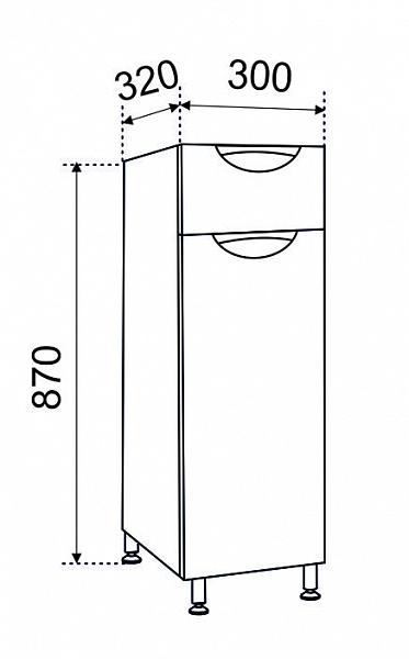 Полупенал Emmy Милли 30 (Правый)
