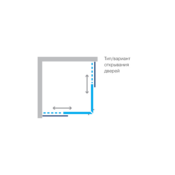 Душевое ограждение  "KOLLER POOL" STYLE S90SC 900x900x1900 прозрачное Transparent  4мм CALC FREE хром
