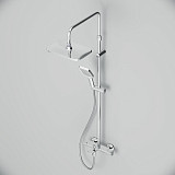 F078F500 Func, душ. система: см-ль д/ванны/душа с ТМС, душ.штанга, верхн. душ квадр., ручн.душ, хром