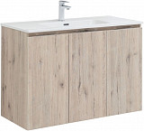Тумба под раковину Aquanet Алвита New 100 3 дверцы, дуб веллингтон белый 00277533