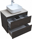 Тумба под раковину Aquanet Nova Lite 75 дуб черный (2 ящика) 00287895