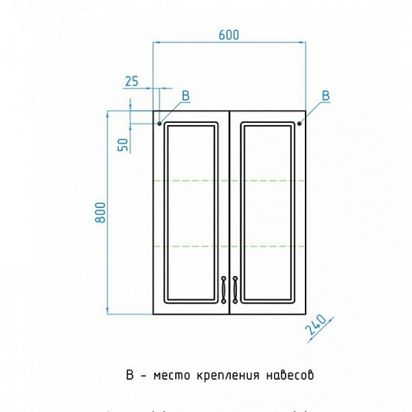 Подвесной шкаф Style Line Олеандр-2 60х80