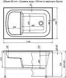 Акриловая ванна Aquanet Seed 110x70 (с каркасом) 00246173