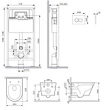 IS70151.741701 Инсталляция с клав ProC L глянц хром с подвес унит Sense FlashClean с сид м/лифт