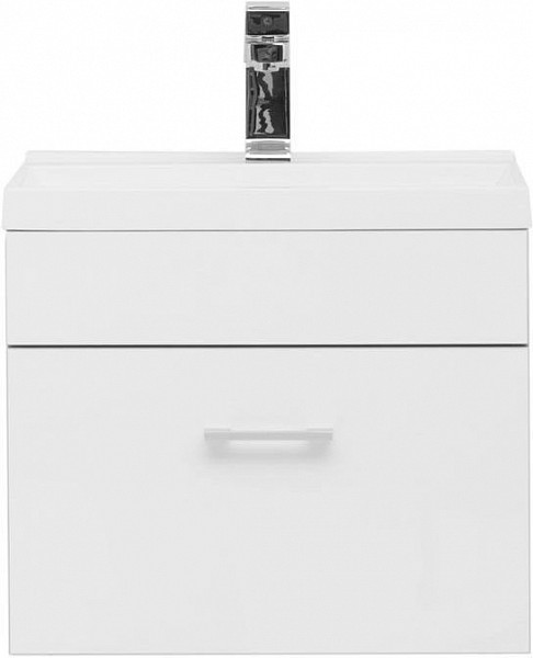 Тумба с раковиной Aquanet Верона 50 белый (подвесная 1 ящик) 00287665