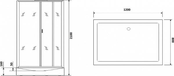 Душевая кабина Niagara Premium 120х80х210 NG-6012-01QR