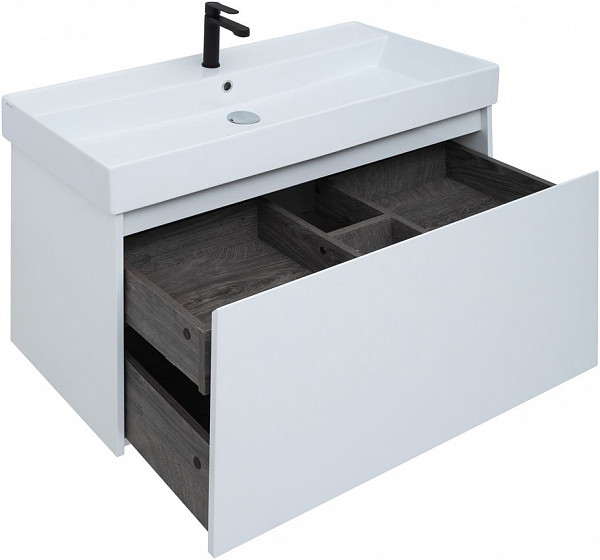 Тумба под раковину Aquanet Nova Lite 100 белый (1 ящик) 00242580