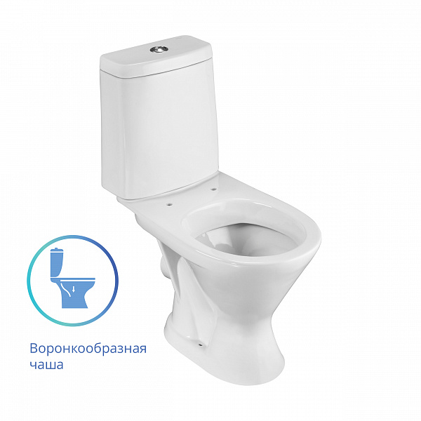 Унитаз-компакт Santeri Грация с горизонтальным выпуском 1.P210.3.S00.00B.F