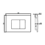 Клавиша смыва, универсальная, матовый хром, Unifix, 030, IDDIS, UNI30M0i77