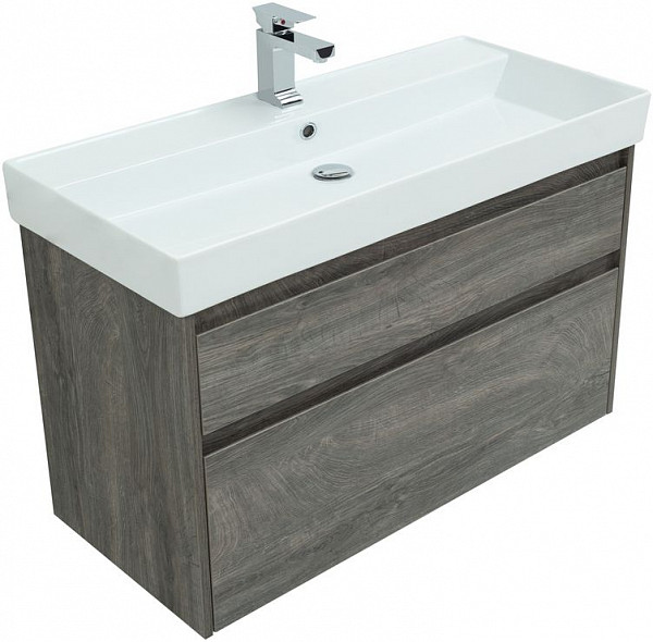 Тумба под раковину Aquanet Nova Lite 100 дуб рошелье (2 ящика) 00242582