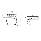 Прямоугольная раковина Santek Пилот 50 1WH110569