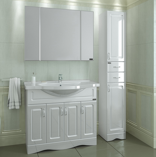 Тумба под раковину Верона 100 напольная с цоколем Санта 700114