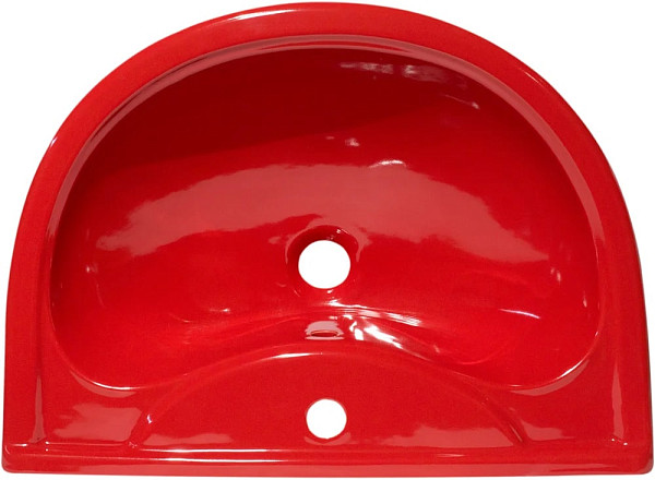Раковина Оскольская керамика Престиж 63 с пьедесталом, красная
