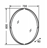 Зеркало для ванной Сатурн 70 с LED-подсветкой Санта 900515