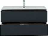 Тумба под раковину Aquanet Алвита New 100 2 ящика, антрацит 00277519