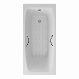 Ванна чугунная Delice Repos 1500х700 с ручками и антискользящим покрытием