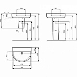 Раковина Ideal Standard Connect Arc 55 см E8147MA