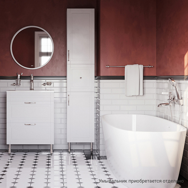 Тумба напольная, 60 см, белая, Oxford, IDDIS, OXF60W0i95