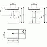 Раковина Ideal Standard Connect Cube 70 см E8108MA