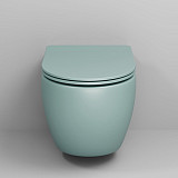 Унитаз GR-4411MNMS Color (550*365*395) МЯТНЫЙ МАТОВЫЙ подвесной БЕЗОБОДКОВЫЙ