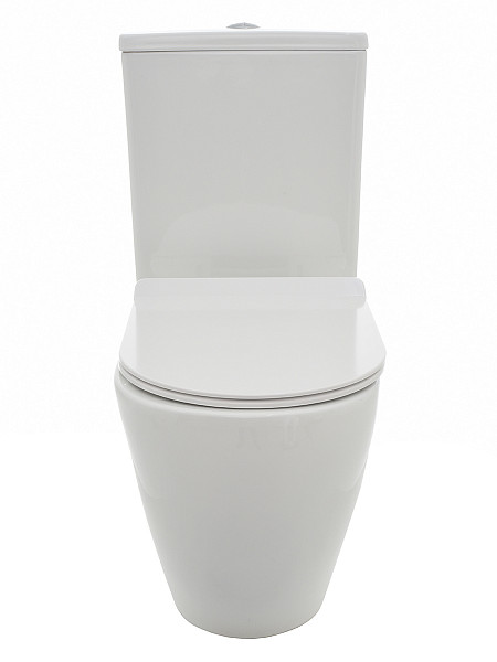 AQM1002 Унитаз напольный Rimless AQUAme c сиденьем SoftClose,  горизонтальный выпуск. 660x360x435мм