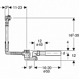 Слив-перелив для ванны Geberit 150.017.00.1