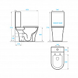 Унитаз-компакт "Koller Pool" EDGE Rimless, сиденье дюропласт: SoftClose, Take Off, антибактериальное покрытие, система «Антивсплеск», механизм смыва Geberit
