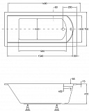 Акриловая ванна Besco Shea Slim 149x70 WAS-150-SL