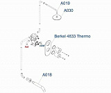 Встраиваемый комплект для ванны с изливом и верхней душевой насадкой Wasserkraft А15030 Thermo