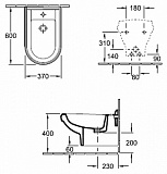 Биде подвесное Villeroy & Boch Hommage 7441 B0R1