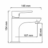 Смеситель для раковины Wasserkraft Leine 3504