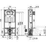 Инсталляция для унитазов AlcaPlast Solomodul AM116/1120