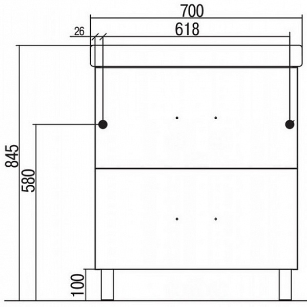 Тумба под раковину Акватон Америна 67 см 1A169301AM430