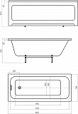 Акриловая ванна Aquatek  Мия 165x70 MIY165-0000001
