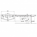 Раковина Laufen Palace 8.1470.6.000.104.1 с полотенцедержателем 150 см